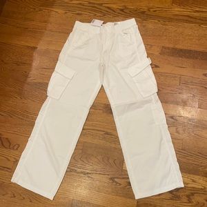 White parachute/cargo pants. H&M size 6